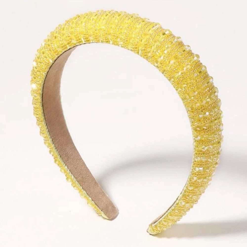 Yellow Rhinestone Headband